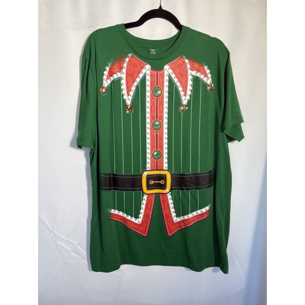 Holiday Time Christmas Elf T‎ Shirt Size XL Short Sleeve